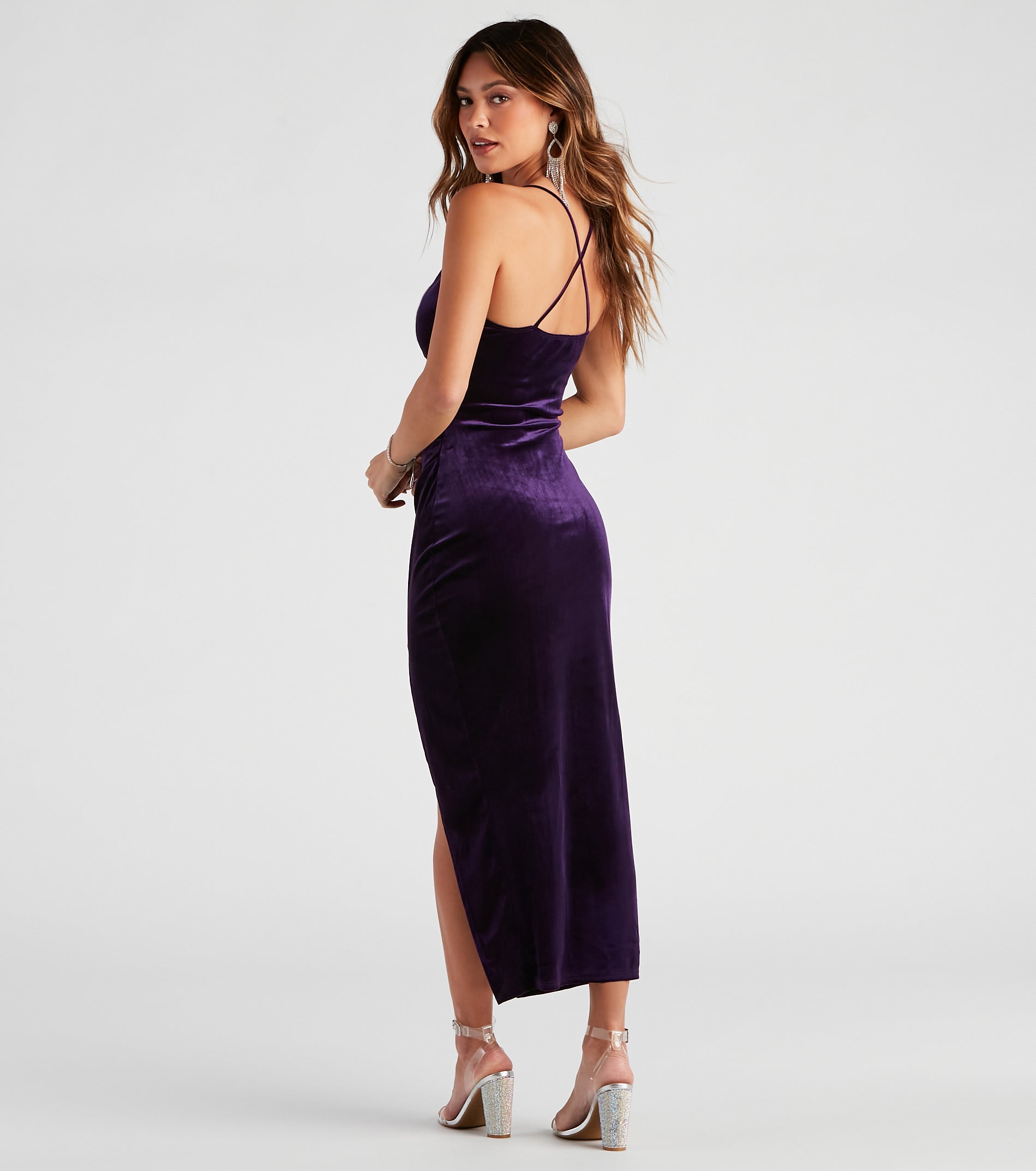 Kerry Formal Velvet Midi Dress