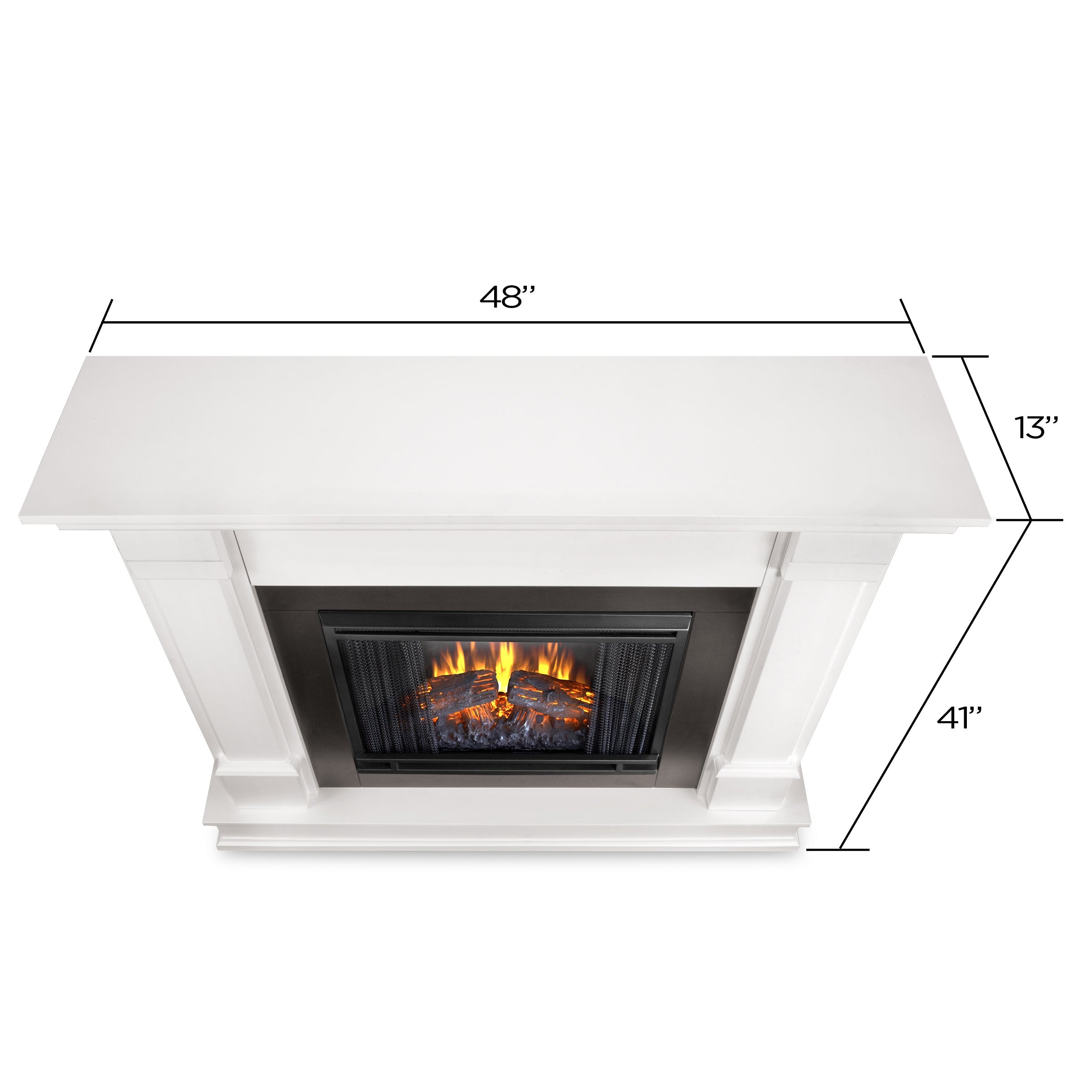 Silverton Electric Fireplace in White by Real Flame