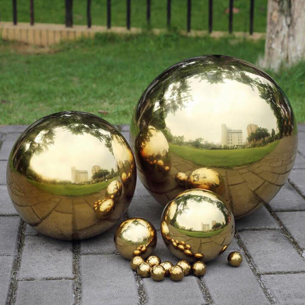 STAINLESS STEEL GAZING BALLS SEAMLESS MIRROR SPHERE GARDEN ORNAMENTS 180MM