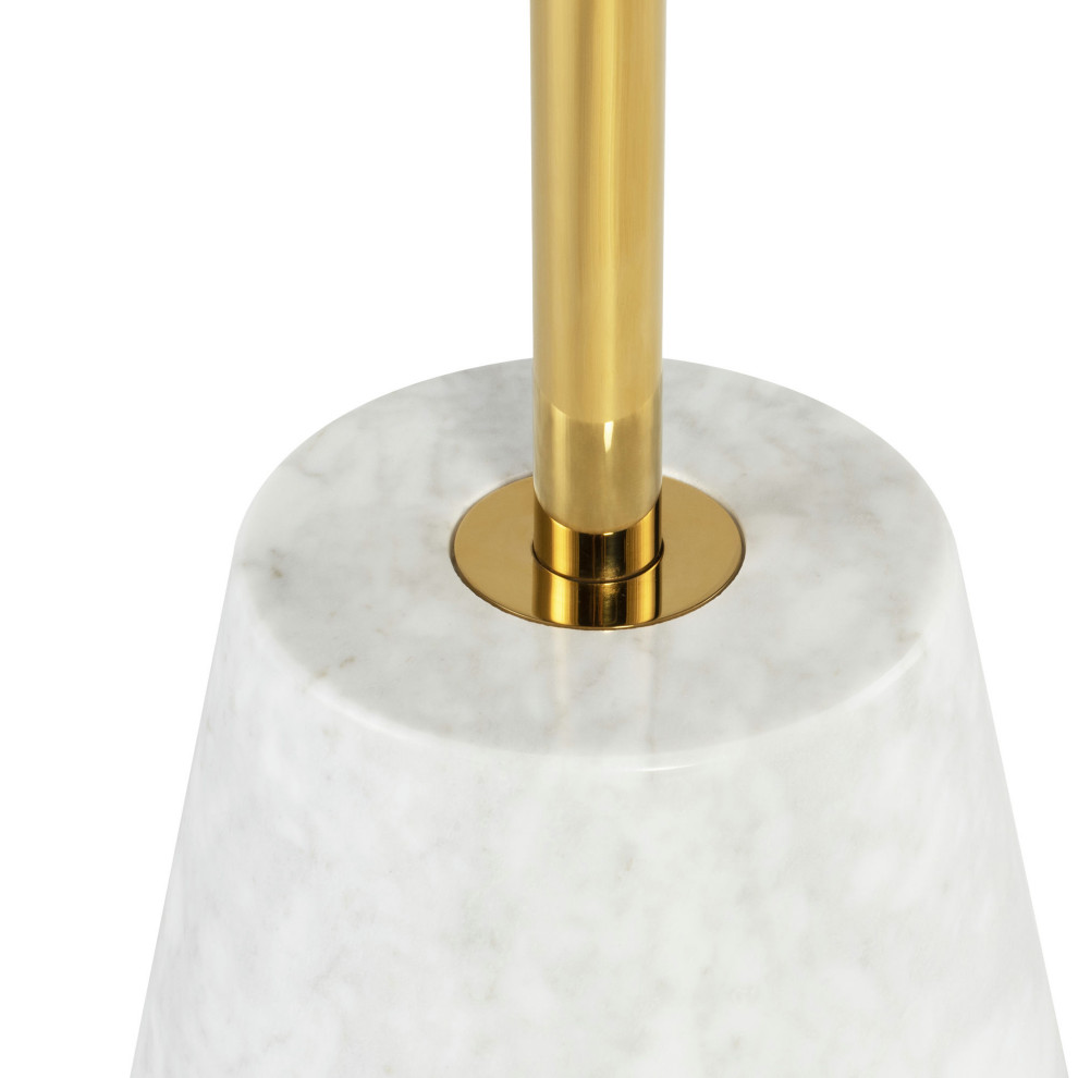 Bianca White Stone Side Table   Contemporary   Side Tables And End Tables   by Kolibri Decor  Houzz