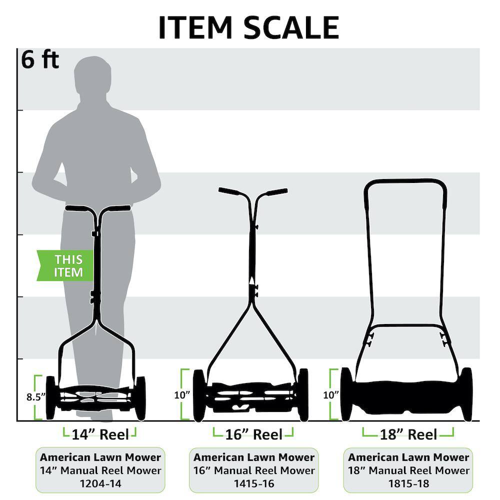 American Lawn Mower Company 14 in. 4-Blade Manual Walk Behind Reel Lawn Mower 1204-14-21