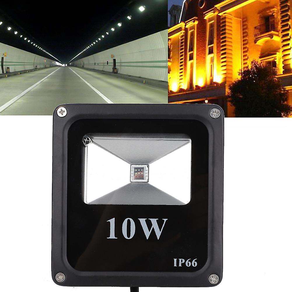 RGB 10W Outdoor LED Lamp Floodlight with Remote Control for Courtyard AC85-265V(black)