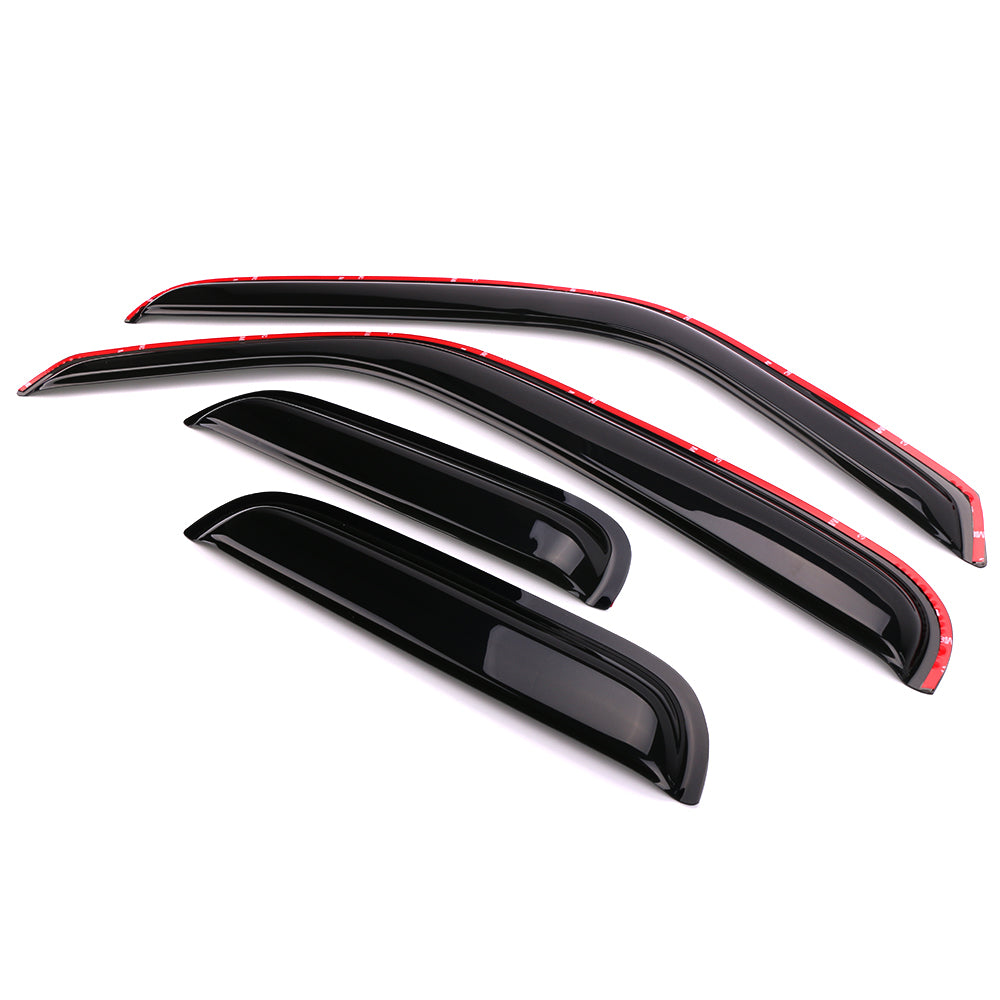 Ikon Motorsports Compatible with 99-11 Ranger 99-00 Mazda B2500 In Channel Acrylic Window Visors Vent Deflector Rain Guard 4Pc Set