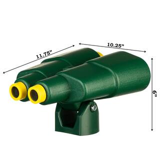 PLAYBERG Green and Yellow Plastic Outdoor Gym Playground Pirate Ship Double Telescope Kids Treehouse Toy Accessories Binocular QI004566.GN