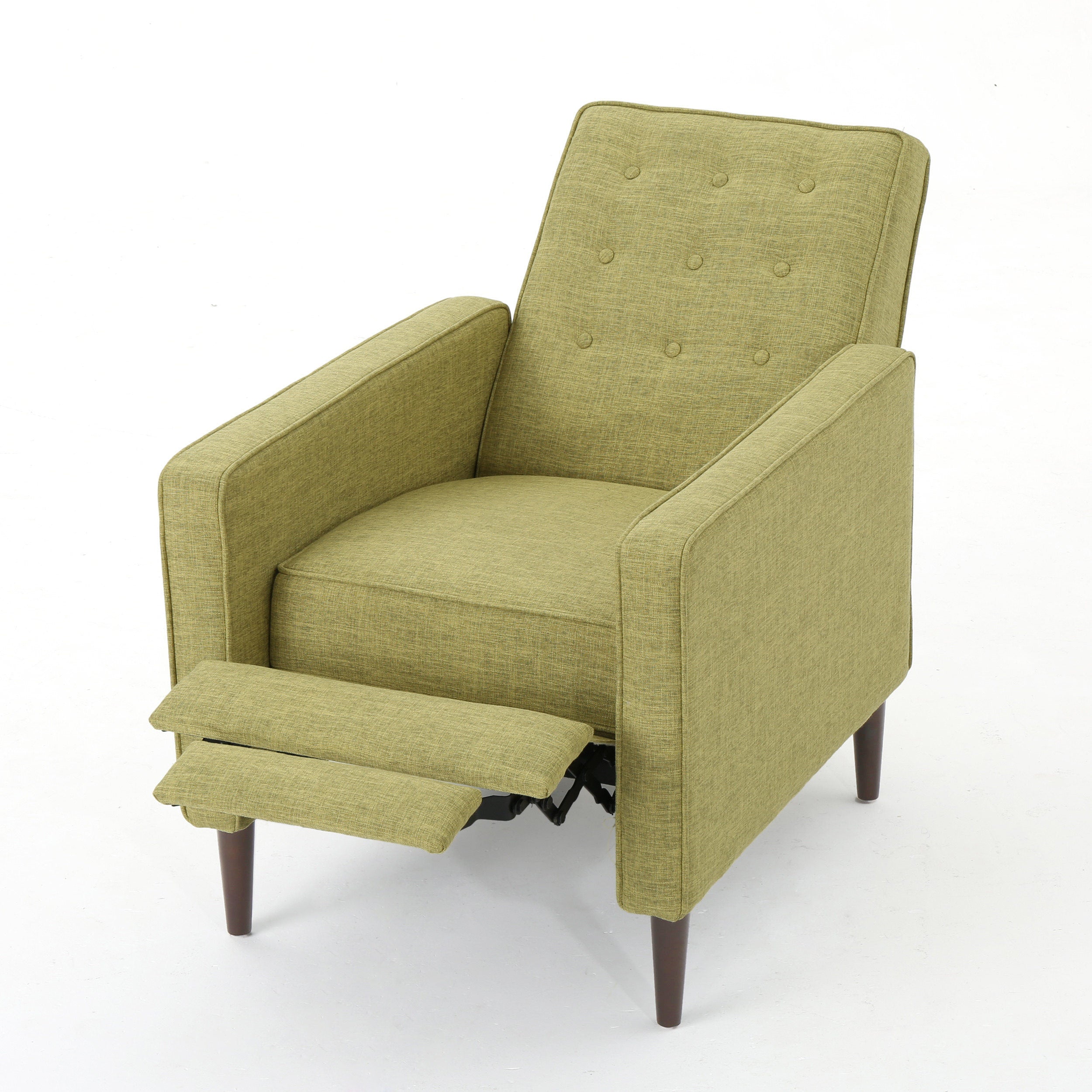 Mason Mid-Century Modern Tufted Back Fabric Recliner