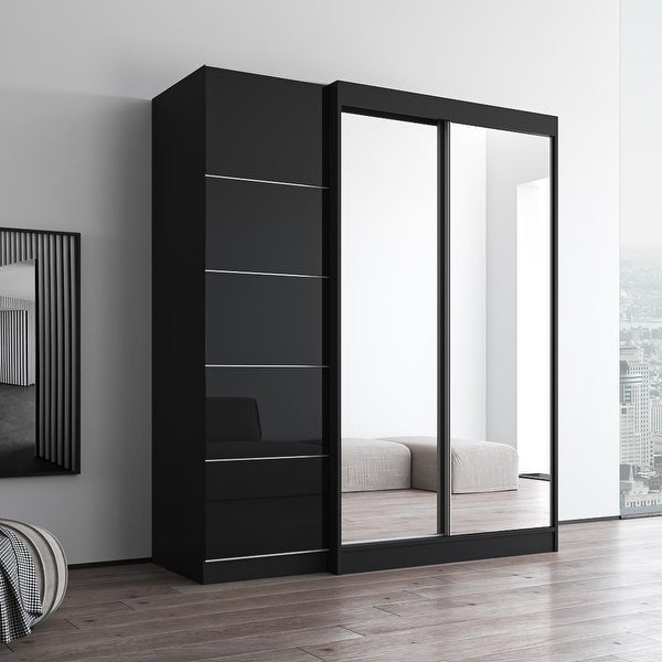 Aria 2D120-EX Wardrobe with 2 Mirrors - - 37844234