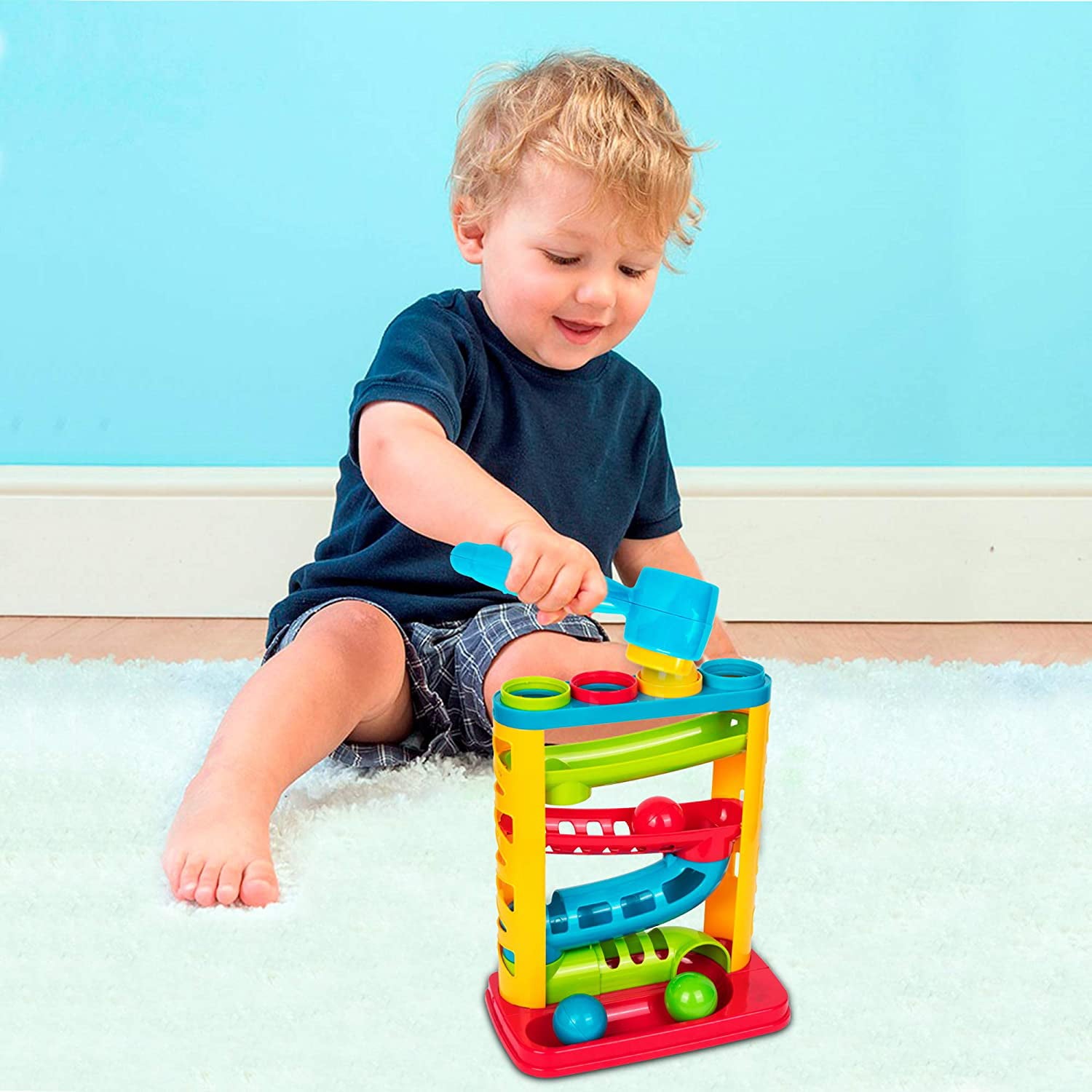 Playkidz Pound A Ball Toddler Learning Toys for Boys and Girls Educational Toy Ages 1-4