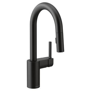 MOEN Align Single-Handle Bar Faucet Featuring Reflex in Matte Black 5965BL