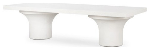 Saxen Coffee Table White Concrete   Modern   Coffee And Accent Tables   by Virgil Stanis Design  Houzz