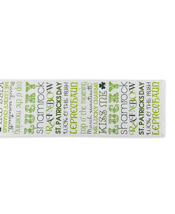 Design Imports St Patrick's Day Print Table Runner