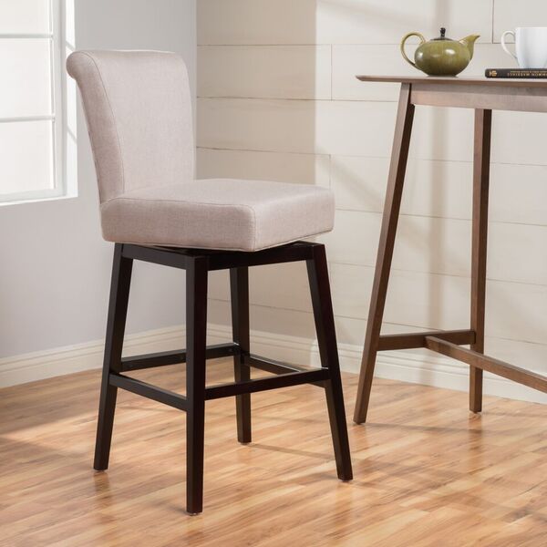 Tristan 28-Inch Fabric Swivel High Back Counter Stool