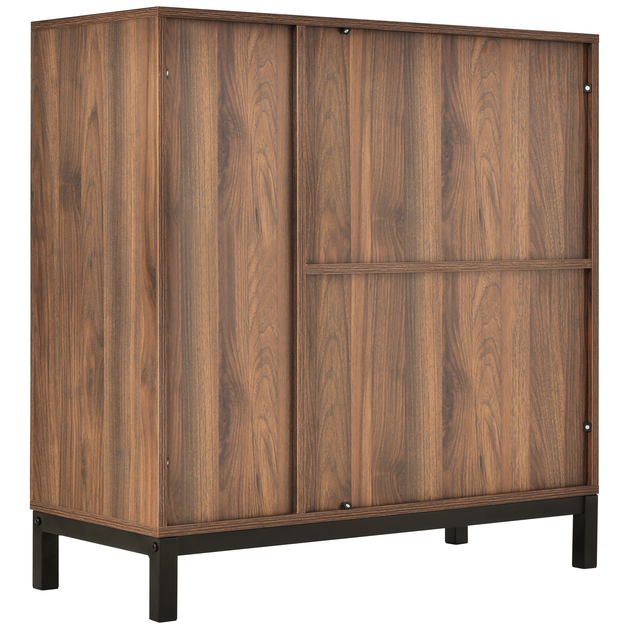 Sideboard Buffet Cabinet， Modern Coffee Bar Cabinet with Removable Wine Rack and Adjustable Shelf， 2 Doors Bar Buffet Sideboard for Dinning Room， Entryway， Kitchen