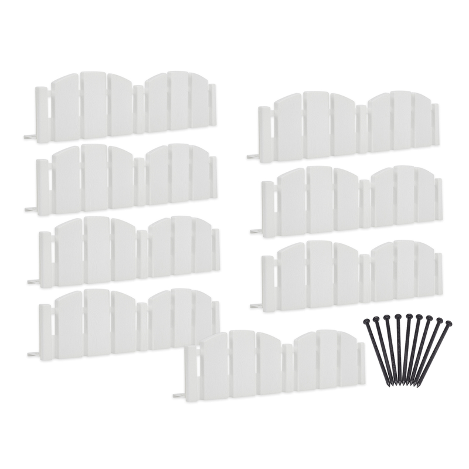 EasyFlex 10 ft. L Plastic White Landscape Edging Kit