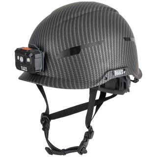 Klein Tools Safety Helmet Premium KARBN Pattern Non-Vented Class E Headlamp 60515