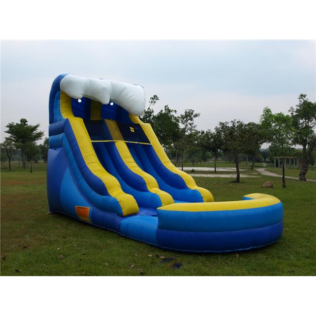 Unbranded SF-WS12-TW Commercial Grade PVC Vinyl Inflatable Water Slide 12ft Tsunami with 1HP Blower