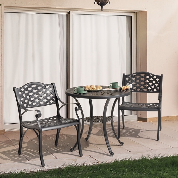 NUU Garden Outdoor 3 Pieces Cast Aluminum Bistro Set