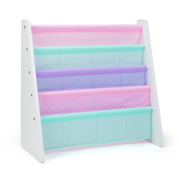 Holland Kids x27 Bookshelf 4 Tier Book Organizer White fresh Pastel Humble Crew