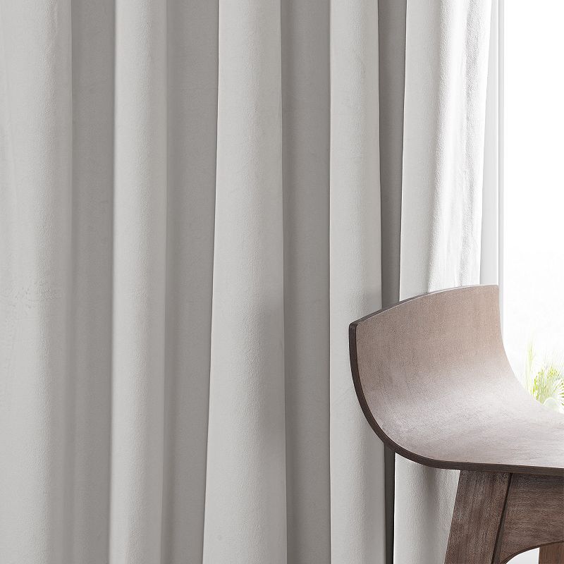 EFF Blackout 1-Panel Velvet Window Curtain