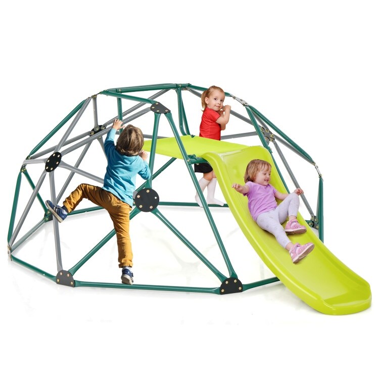 Kids Climbing Dome with Slide and Fabric Cushion for Garden Yard   96\