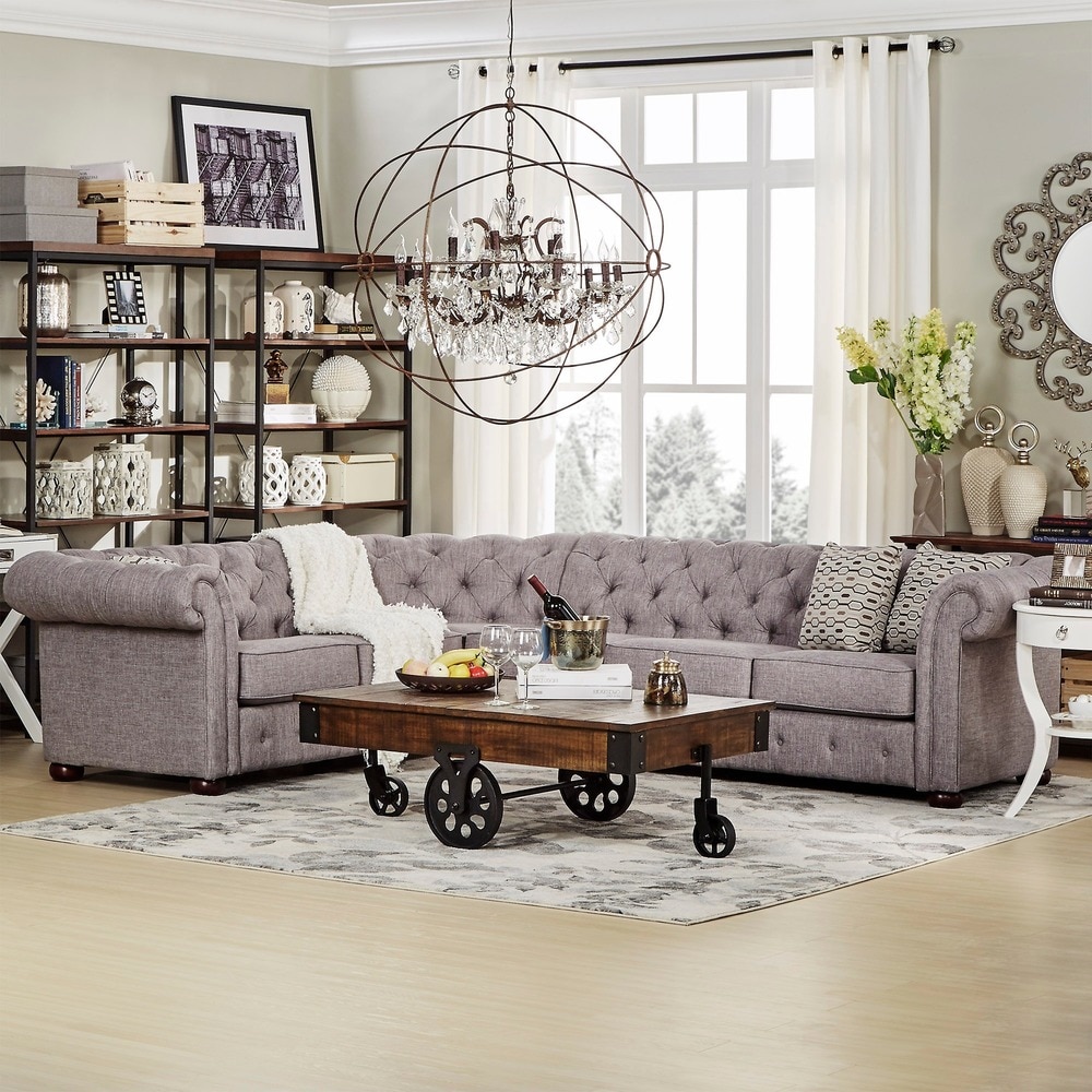 Knightsbridge Chesterfield Sectional by iNSPIRE Q Artisan