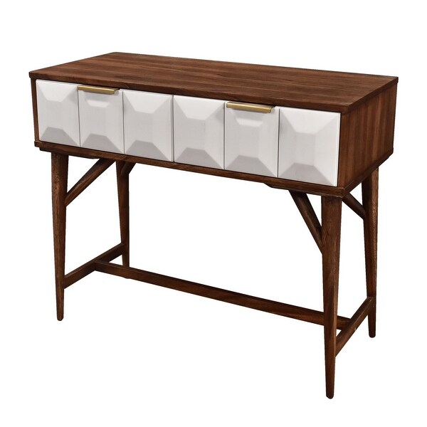 Carson Carrington Greta Burnished Walnut Mid-century Console Table