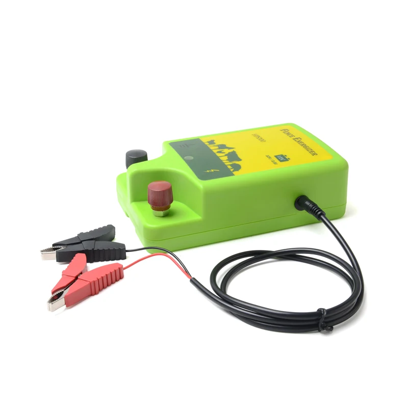 Customized green color 1J stored energy adapter powered waterproof electric fence energizer