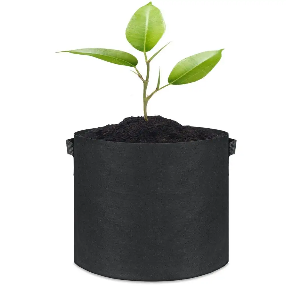 7 gallon Factory directly supply grey color non woven felt growing bag fabric pot