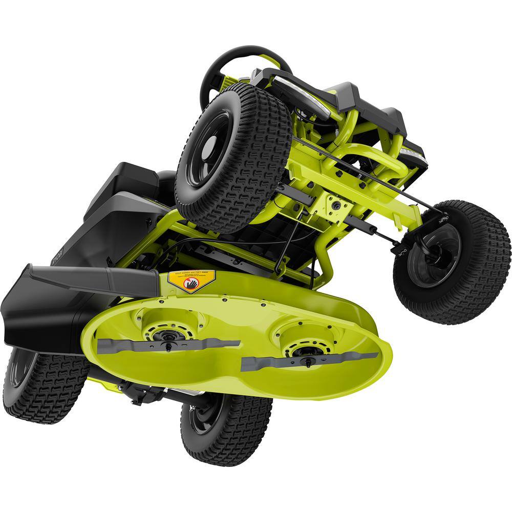 RYOBI 48V Brushless 30 in. 50 Ah Battery Electric Rear Engine Riding Mower RY48130