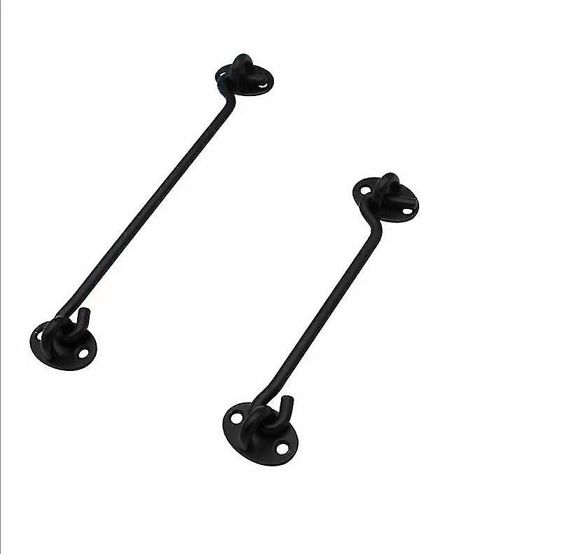 2 Fixing Hooks For Revolving Door Frame Doors And Windows Black 75mm)