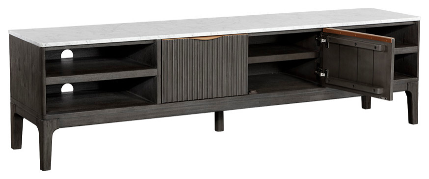 Keldon Media Stand  Grey   Transitional   Entertainment Centers And Tv Stands   by Sunpan Modern Home  Houzz