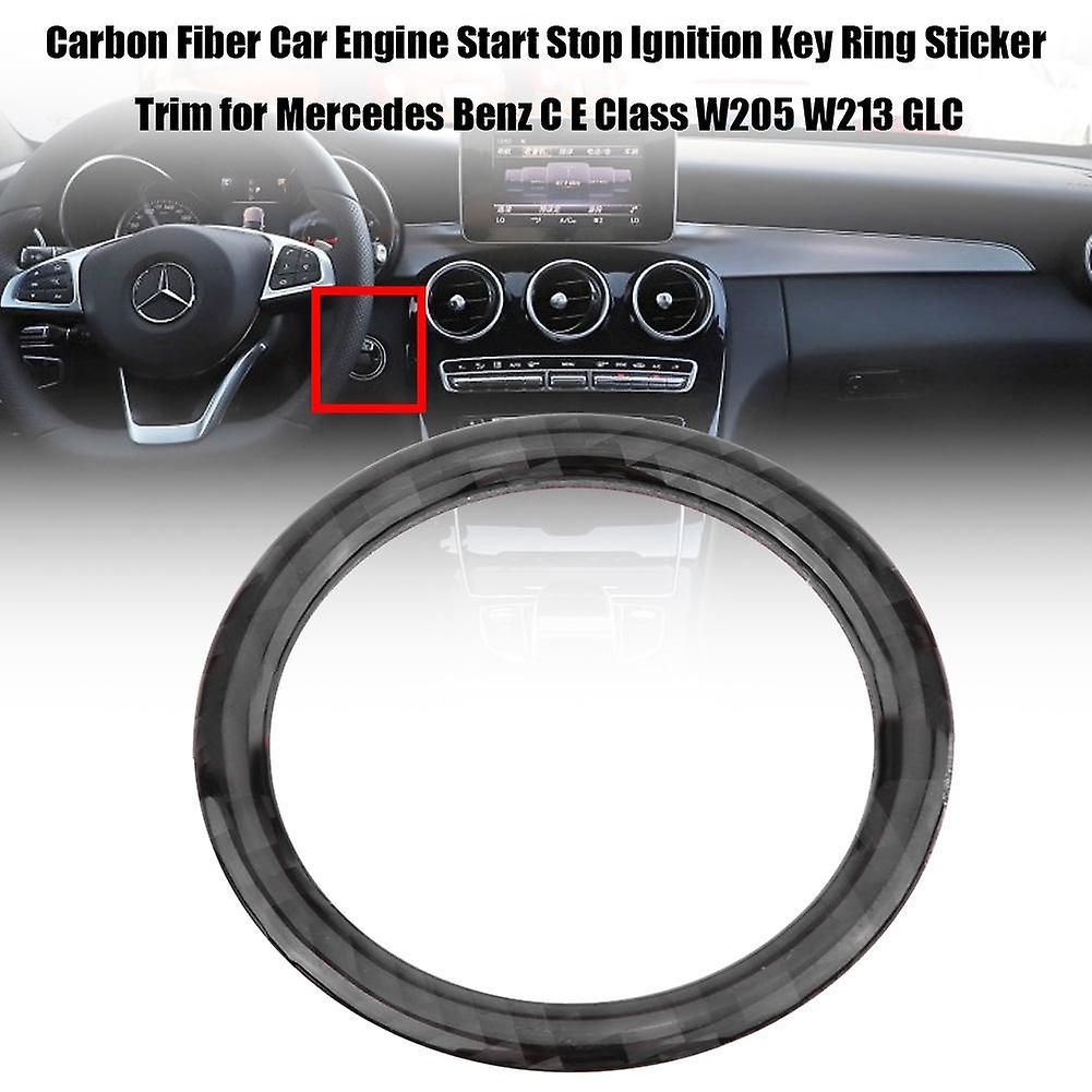 Car Engine Ignition Key Ring Trim for Mercedes Benz C E Class W205 W213 GLC Classic Style