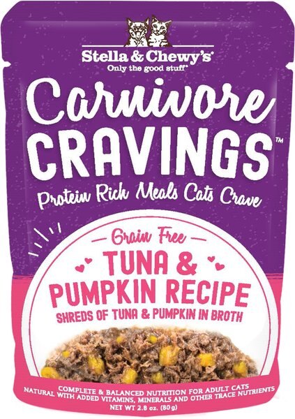 Stella and Chewy's Carnivore Cravings Tuna and Pumpkin Flavored Shredded Wet Cat Food