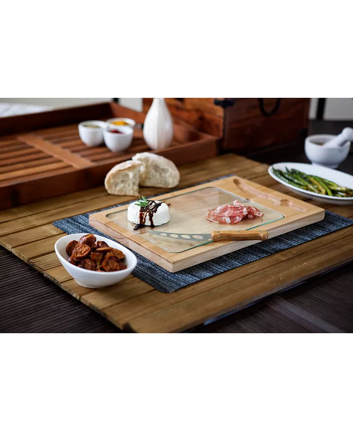 Picnic Time Toscanaandreg; by Icon Glass Top Cutting Board and Knife Set