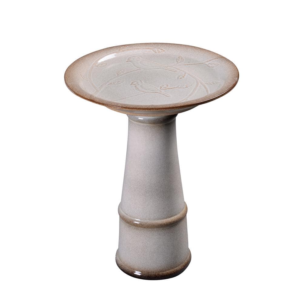 Manor Brook Odani Ivory Ceramic Birdbath MB100612