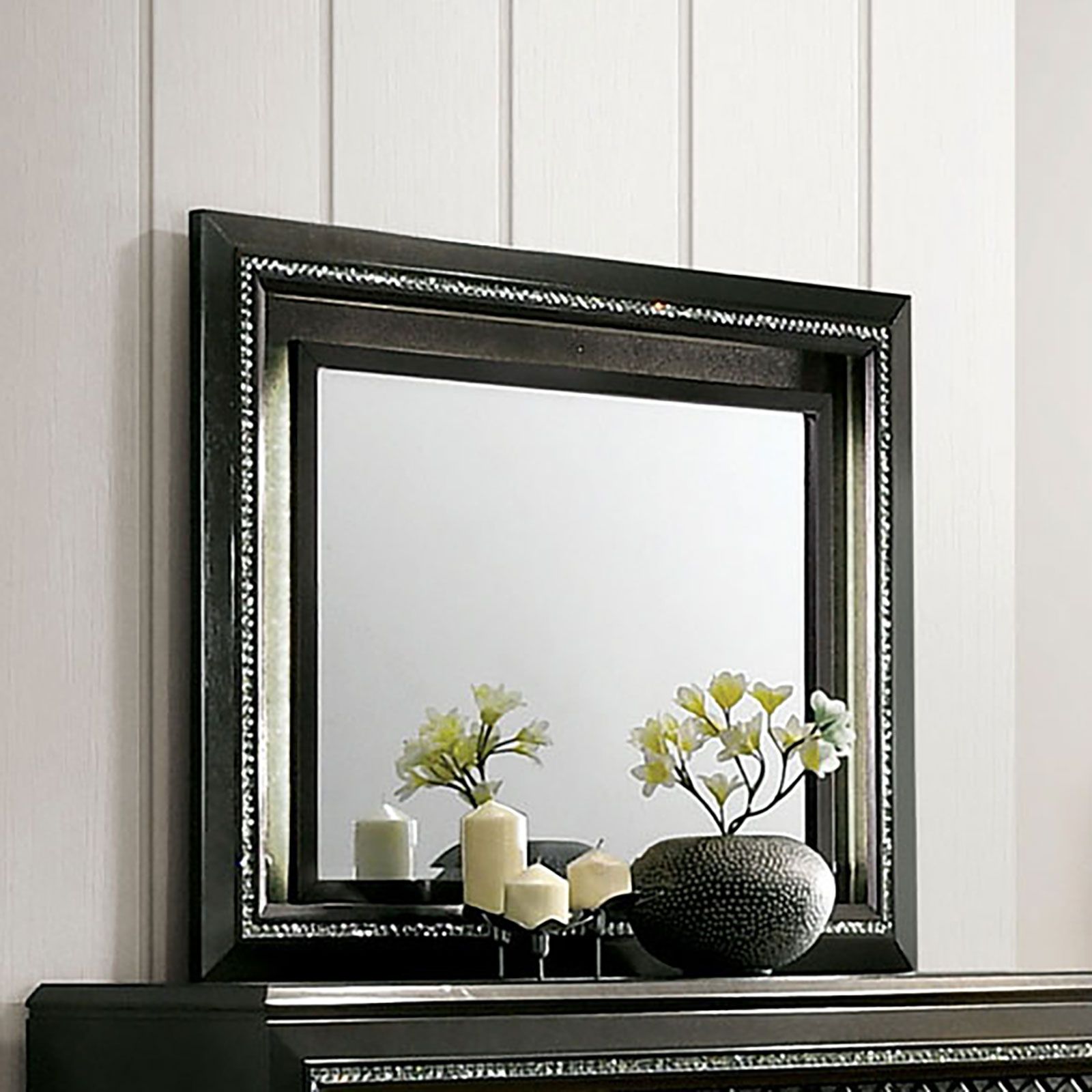 Demetria Mirror  Metallic Gray