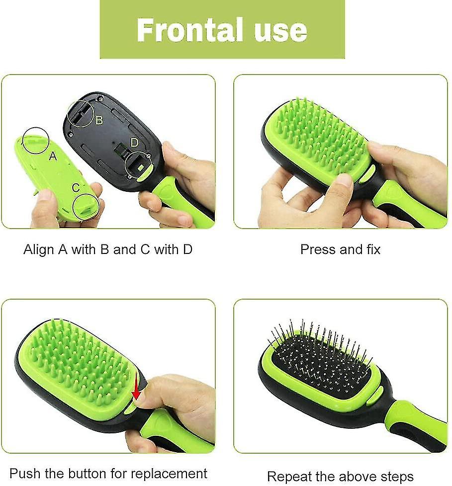 Dog Brush and Cat Brush 5 In 1 Pet Grooming Kit Shedding De-matting Slicker Comb