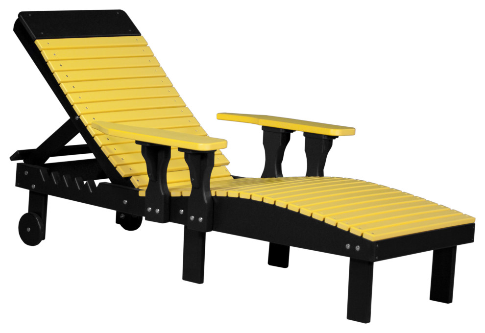 Poly Reclining Lounge Chair   Transitional   Outdoor Chaise Lounges   by Furniture Barn USA  Houzz