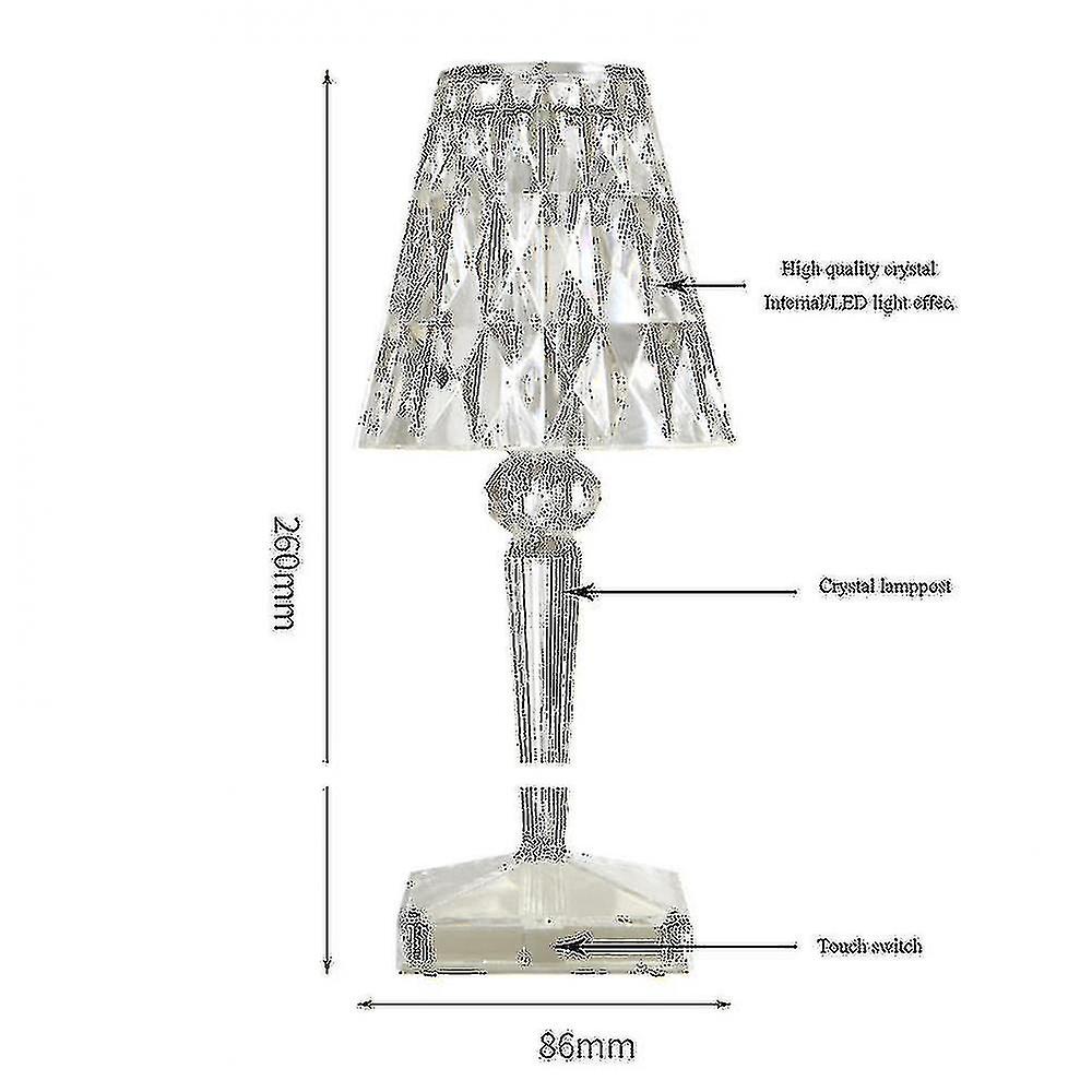 Italian Design Kartell Acrylic Night Light Table Lamp