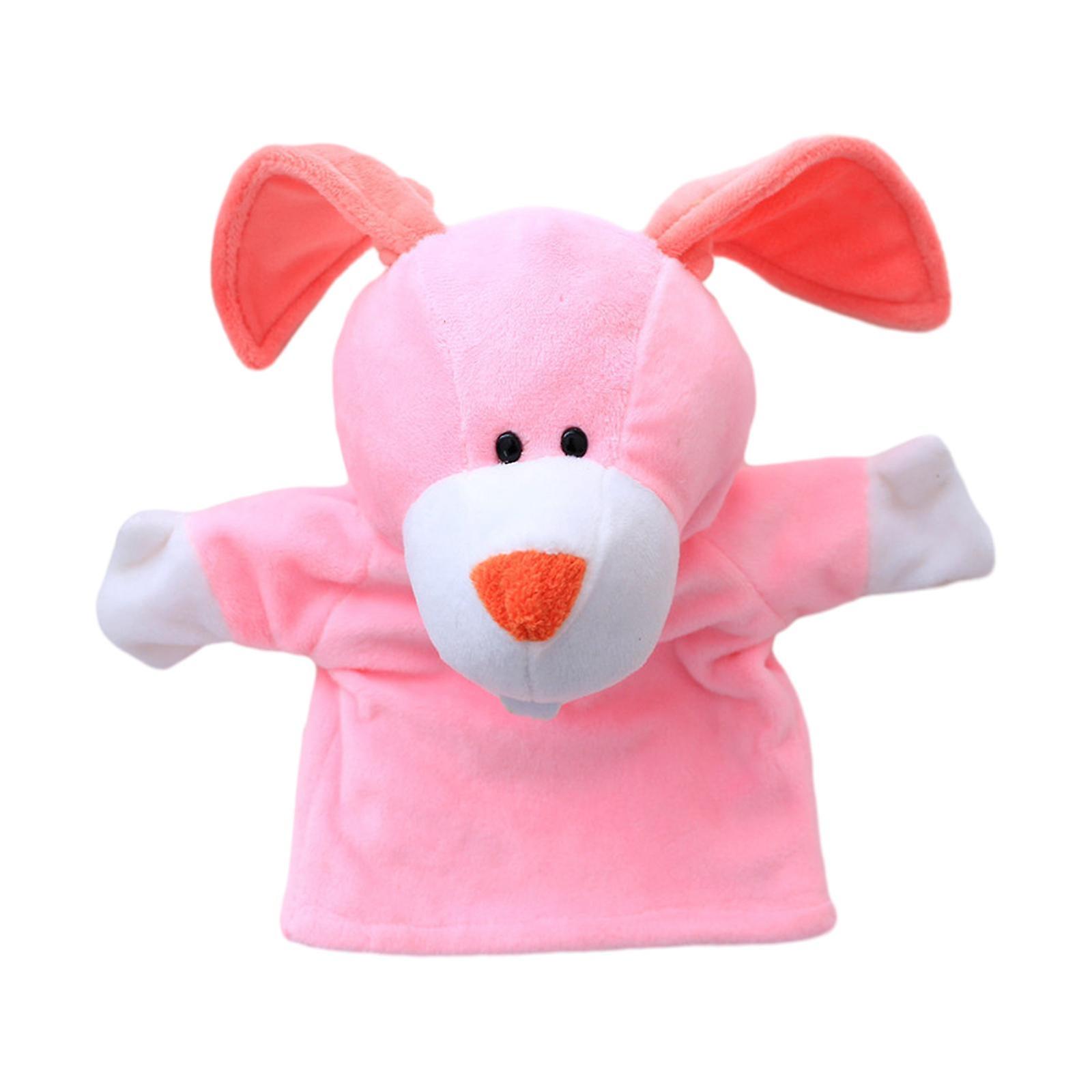 Soft Hand Puppet Movable Open Mouth Kids Gifts Storytelling Model Figure Toy Rabbit