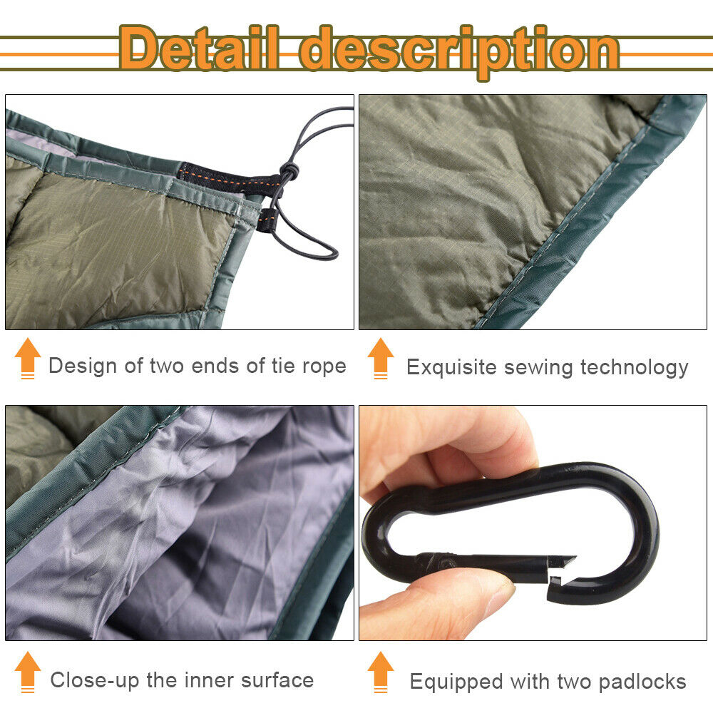 IClover Hammock Underquilt Sleeping Winter Warm Under Quilt Blanket for Outdoor Garden Jungle, Camping Hammock