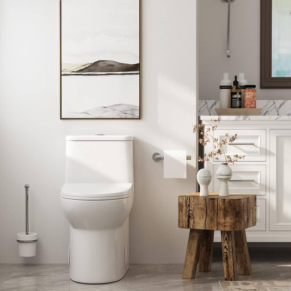 DEERVALLEY Ursa Comfortable Height 12 in Rough in Size 1Piece 08128 GPF Dual Flush Elongated Toilet in White Seat Included