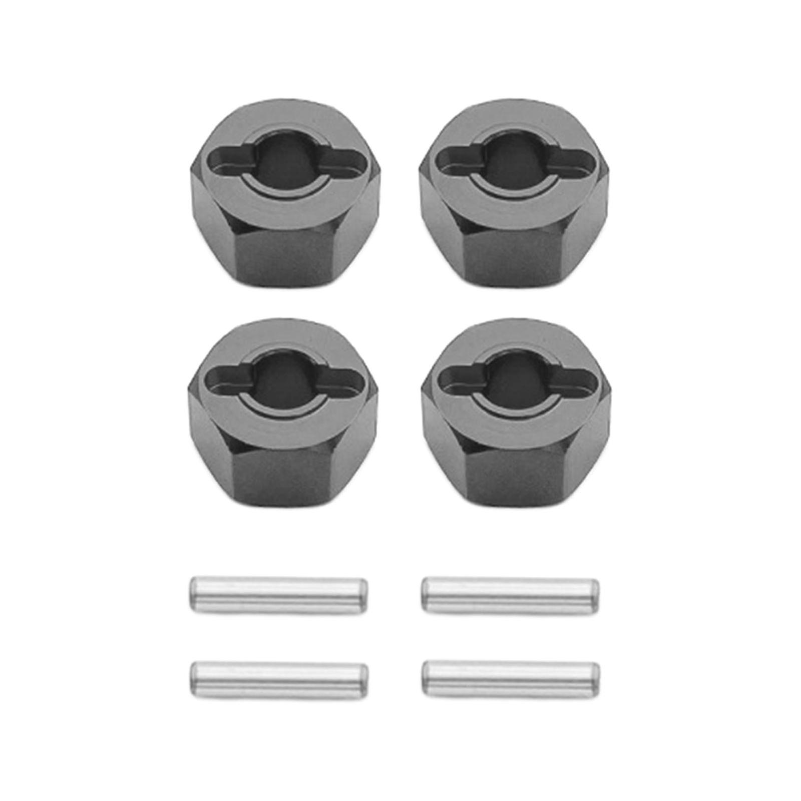 4x 1:16 Scale Rc Car Hex Wheel Hubs 12mm Replace Parts For 16207 16208 16210 Titanium