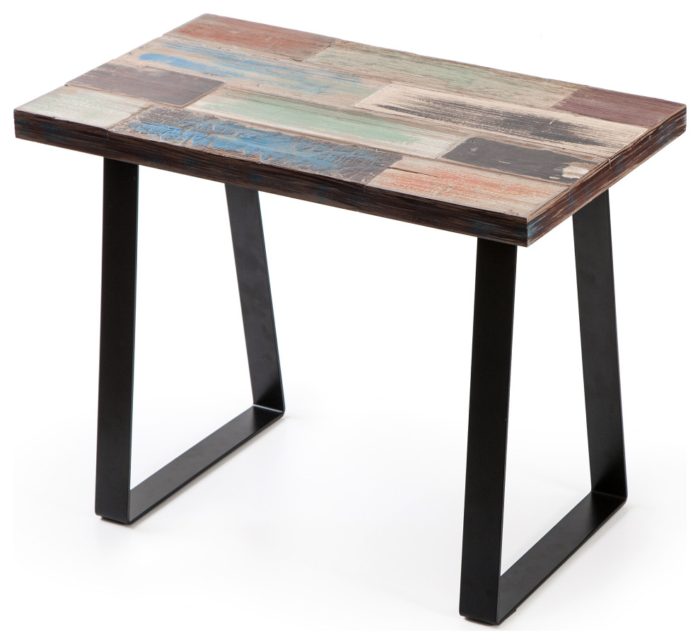 Reclaimed Wood End Table   Midcentury   Side Tables And End Tables   by BNF Home  Houzz