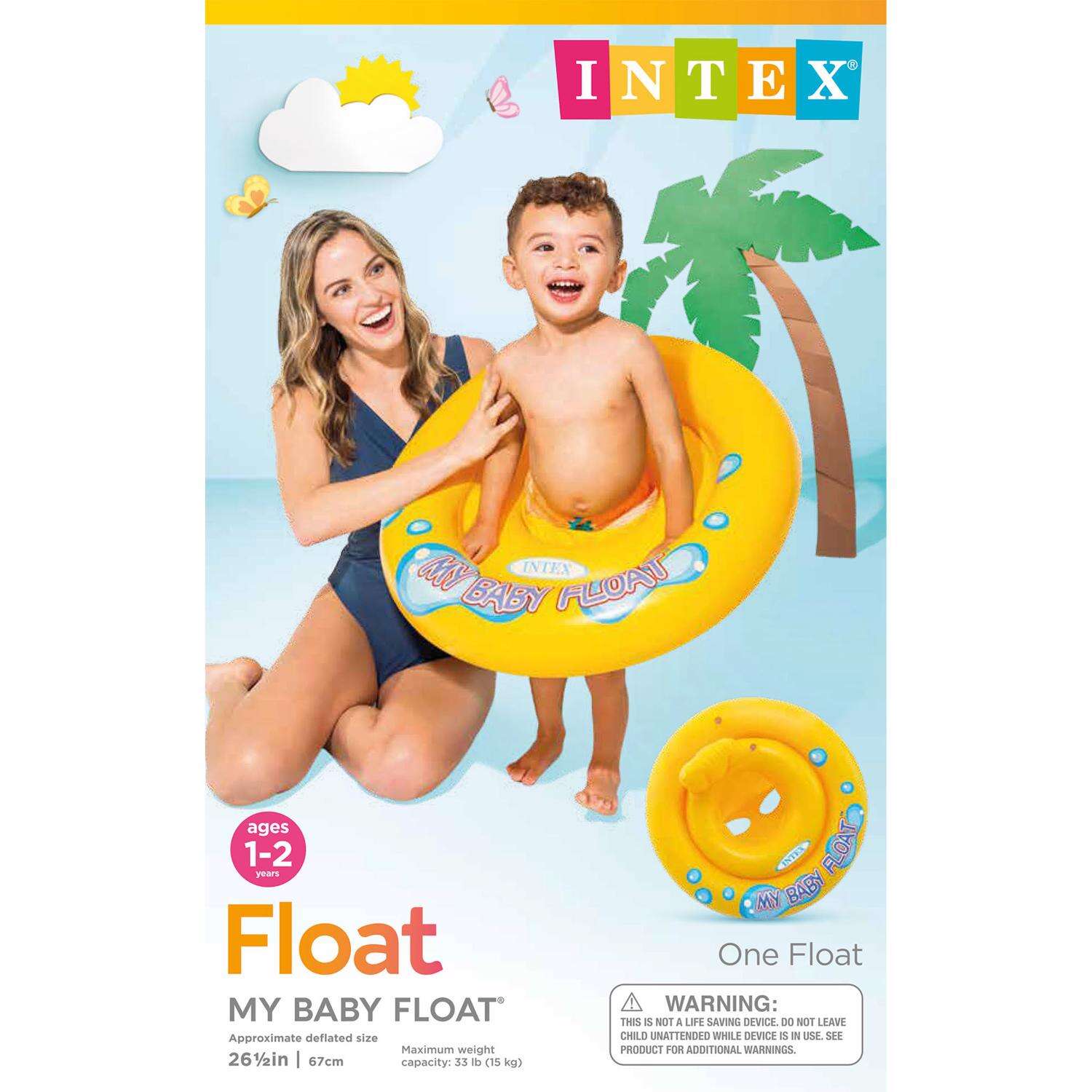 Intex Yellow Vinyl Inflatable Baby Float