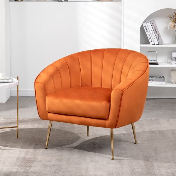 Velvet Accent Modern Single Sofa Chair