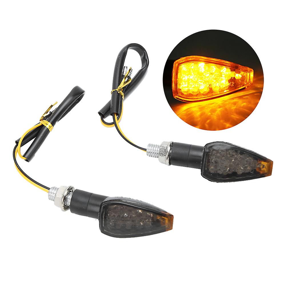 2pcs Motorcycle 14leds Turn Signal Light Steering Lamp Indicator Accessory Fits For Yamahasmoke Lens