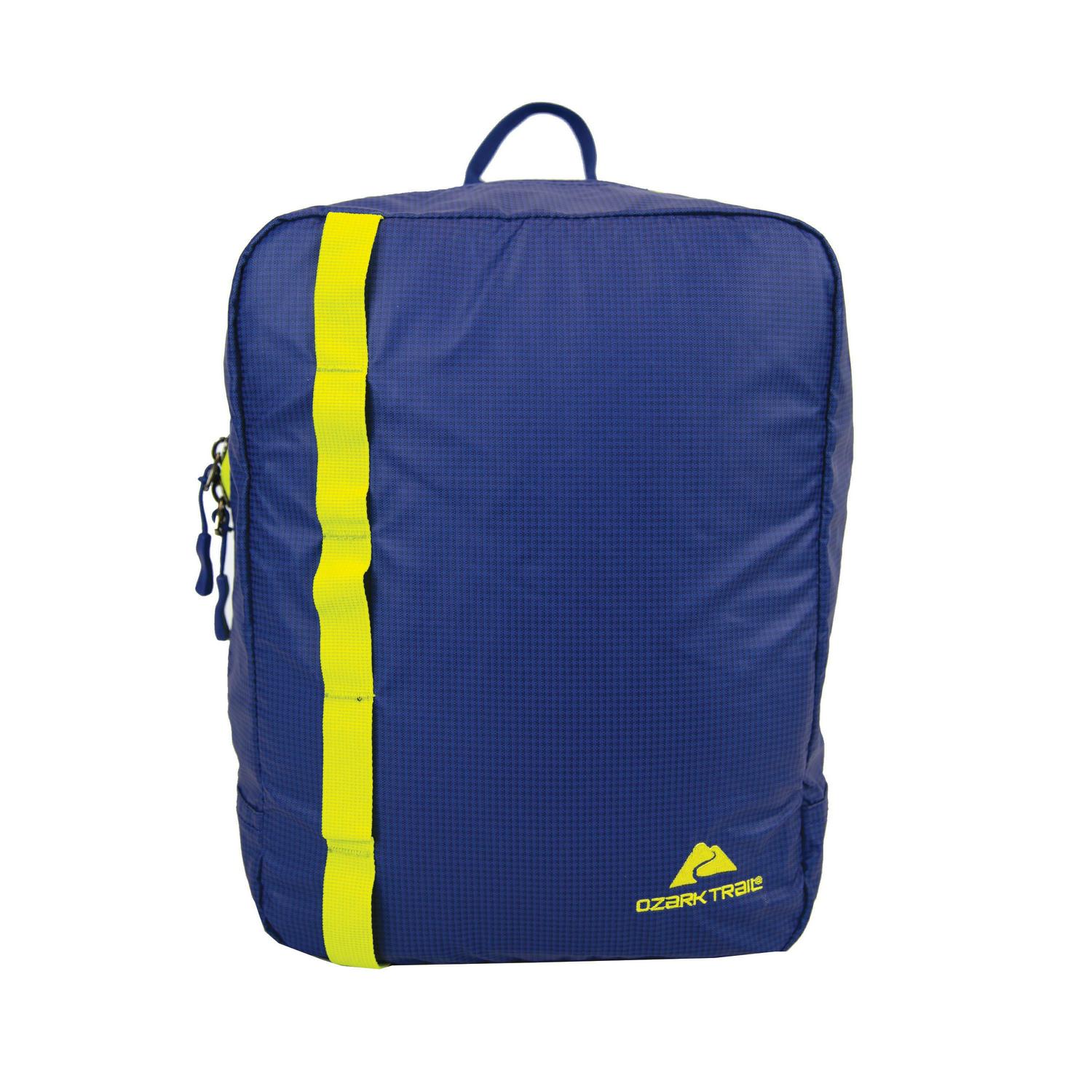 Ozark Trail 90 ltr Backpacking Backpack， Stadium Blue and Yellow