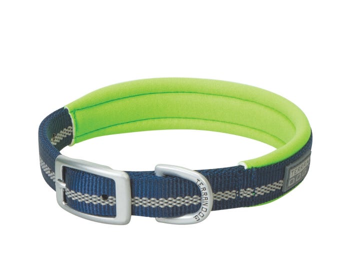 Terrain D.O.G. Reflective Neoprene Lined Dog Collar - Navy - 17 Inch - 07-0860-R16-17