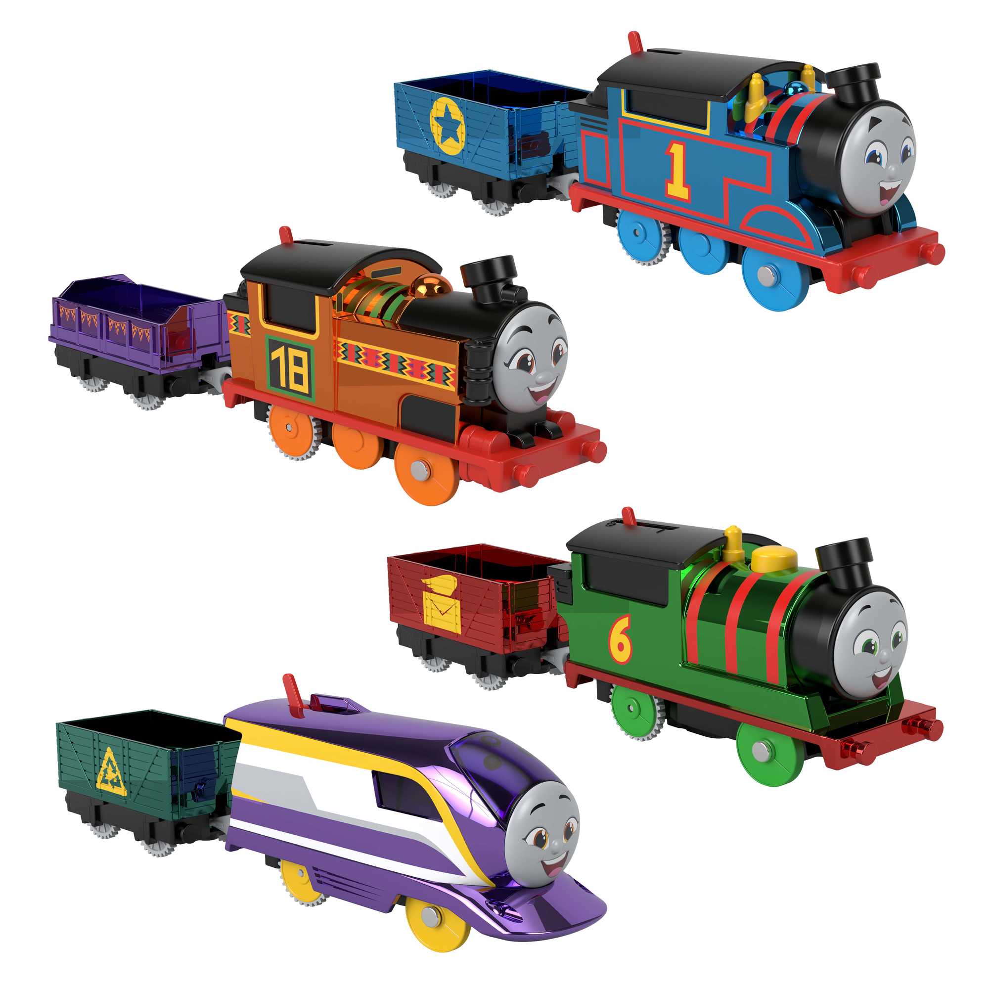 Thomas Friends Motorized Engine 4 Pack Toy Trains