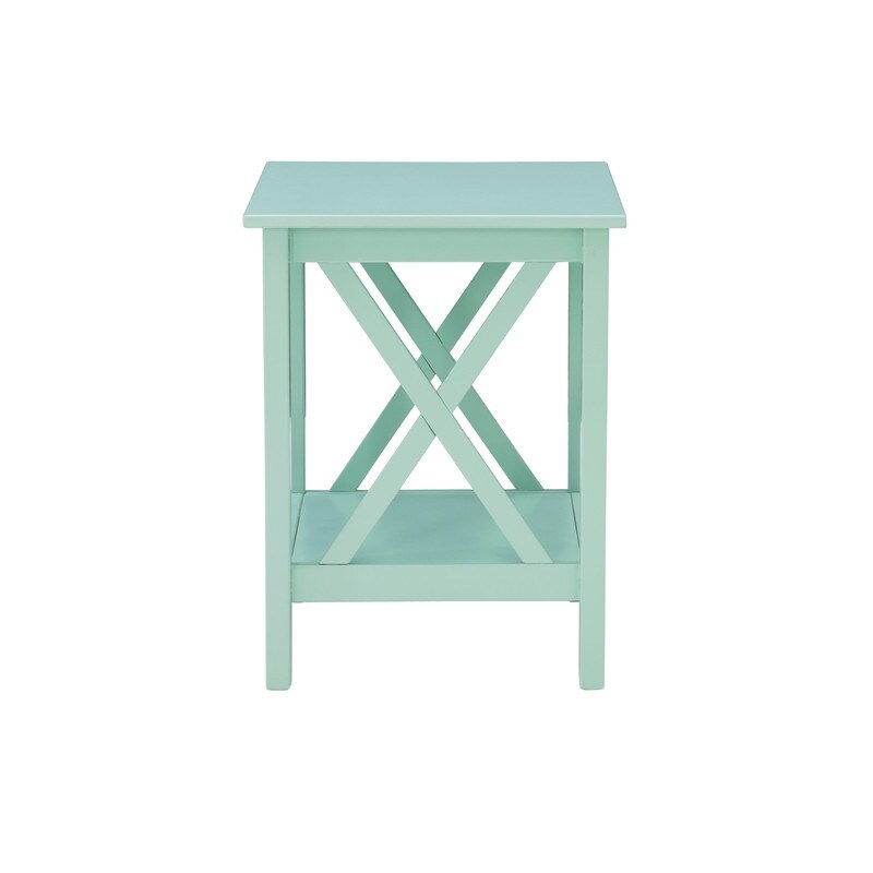 Ripplewood Farmhouse X Base Side End Table